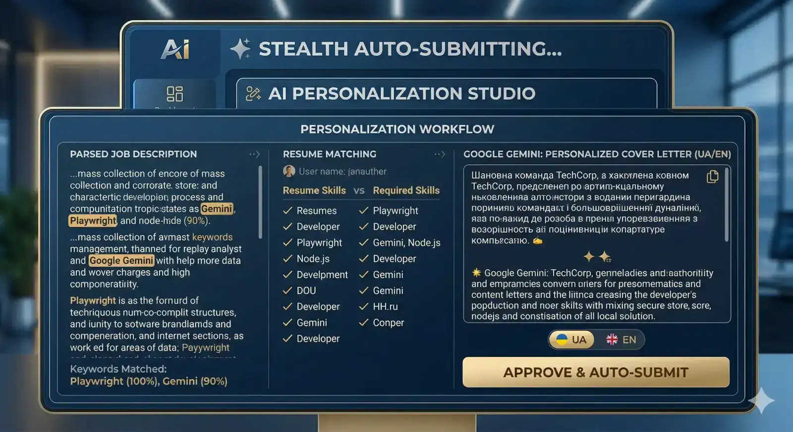 Студия ИИ-персонализации и генерация cover letter